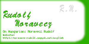 rudolf moravecz business card